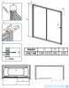 Radaway Vesta Dwj drzwi przesuwne 160 cm szkło fabric 209116-01-06